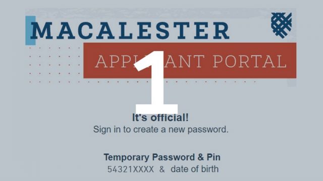 Macalester Portal Step 1