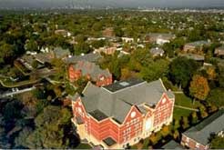 An ariel view of Macalester Dewitt Wallace Library