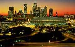 The Minneapolis skyline at night