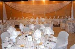 A reception headtable in the A. G. Hill Ballroom