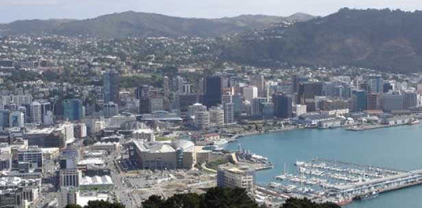 A city in Oceania with a scenic view