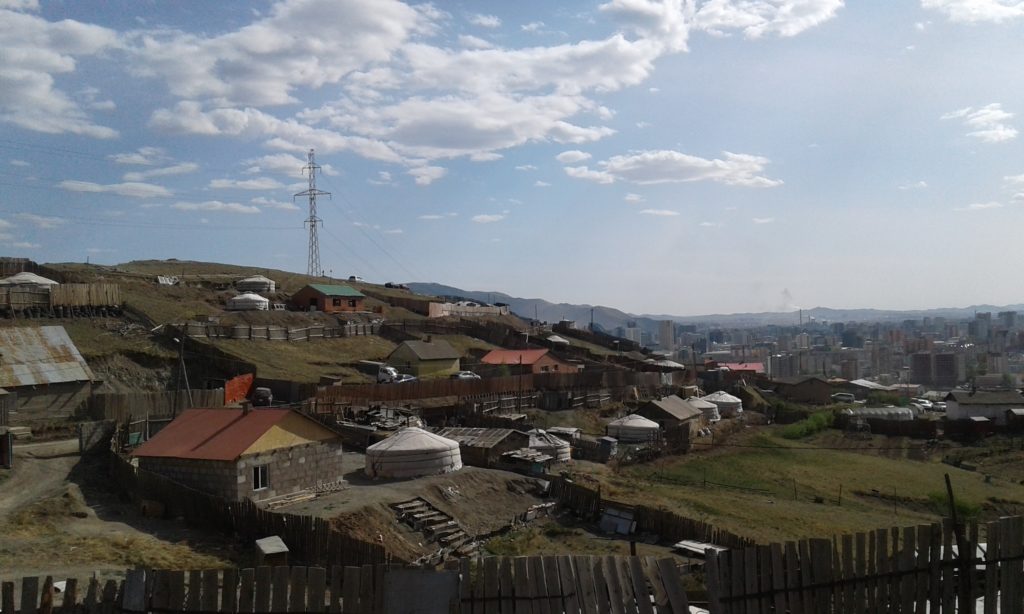 Scenic view of a village in Mongolia