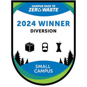 Campus Waste to Zero Waste 2024 Winner in the Small Campus Division for Diversion badge