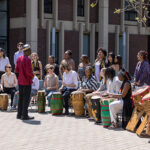African Music Ensemble performs in front of the Fine Arts Center