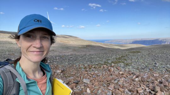 Professor Mary Heskel conducts research in Båtsfjord, Norway in July 2023