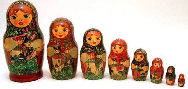 russian dolls smaller one inside