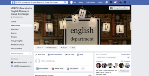 banner photo from Facebook of the Maclaester English Resource Group Exchange