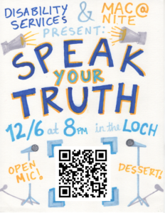 "Speak Your Truth" event poster