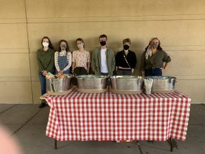 Student workers at luncheon